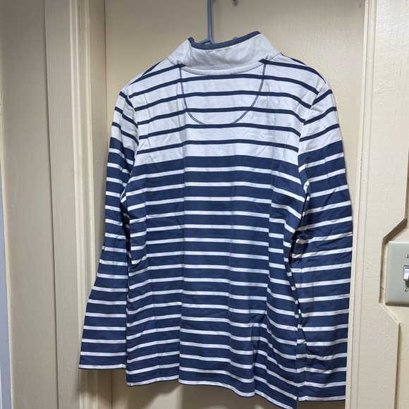 L.L. Bean Navy and White Striped Sweatshirt - Picture 9 of 16